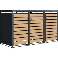 Schartec Wheelie Bin Storage Wooden Design SMB1-3
