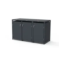 Triple Wheelie Bin Storage Unit Anthracite Grey SMB2-3