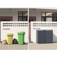 Triple Wheelie Bin Storage Unit Anthracite Grey SMB2-3