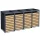 Schartec 4-Bin Wheelie Bin Store with Wooden Design and Planter Roof SMBF1-4-H