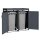 Schartec Bin Store 4-Pack Anthracite with Plant Roof SMBF1-4-A