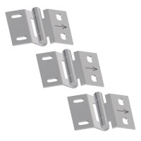 3 x Centre hinge for sectional garage doors