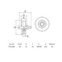 Schartec Roller for Sliding Gate ⌀38 mm U-Groove