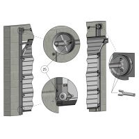 1 pair of Cable drums for sectional doors