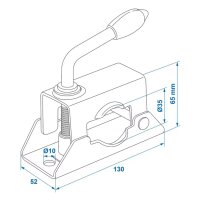Torado® Trailer Jockey Wheel Fixing Bracket 48 mm