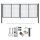 Double-Leaf Swing Gate in Anthracite 1200 x 4000 mm