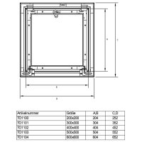 Access panel drywall 500 x 500 mm