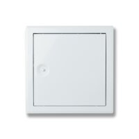 White metal access panel with key 500 x 500 mm