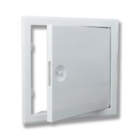 White metal access panel with key 500 x 500 mm