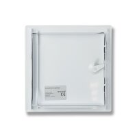 White metal access panel with key 500 x 500 mm