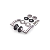 Riley Stainless Steel Door Handle in Silver