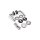 Riley Stainless Steel Door Handle in Silver