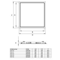 White metal access panel 500 x 500 mm