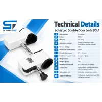Schartec Double Door Lock SDL1 – Patio Door Security Lock with 3-Digit Combination for French Doors