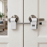 Schartec Double Door Lock SDL1 – Patio Door Security Lock with 3-Digit Combination for French Doors