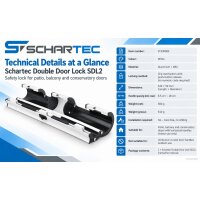 Schartec Double Door Lock SDL2 – Patio Door Security Lock for French Doors and Conservatories