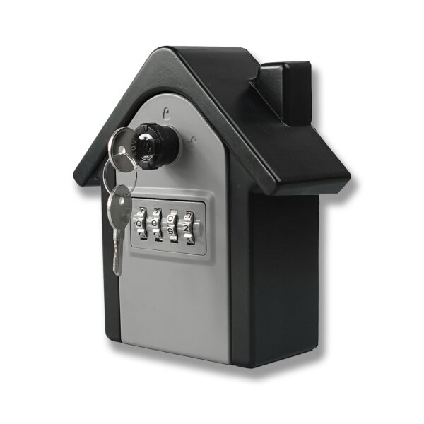 Schartec Key Safe Box with Code – House-Shaped Key Lock Box for Wall Mounting