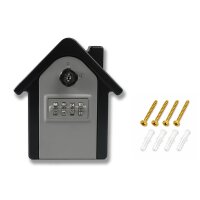 Schartec Key Safe Box with Code – House-Shaped Key Lock Box for Wall Mounting