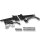 SCHARTEC Garden Gate Hardware Kit black – gate latch, T-hinges & handle in modern design