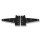 SCHARTEC Garden Gate Hardware Kit black – gate latch, T-hinges & handle in modern design