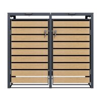 Schartec Wheelie Bin Box Wood Design SMB1-2