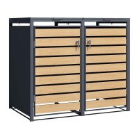 Schartec Wheelie Bin Box Wood Design SMB1-2