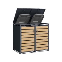 Schartec Wheelie Bin Box Wood Design SMB1-2