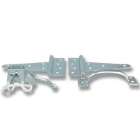 SCHARTEC Garden Gate Hardware Kit galvanised – gate latch, T-hinges & handle in modern design