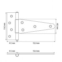 SCHARTEC Garden Gate Hardware Kit galvanised – gate latch, T-hinges & handle in modern design