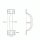 SCHARTEC Garden Gate Hardware Kit galvanised – gate latch, T-hinges & handle in modern design
