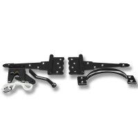 SCHARTEC Garden Gate Hardware Kit black – gate latch, T-hinges & handle in classic design