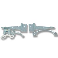 SCHARTEC Garden Gate Hardware Kit galvanised – gate latch, T-hinges & handle in classic design