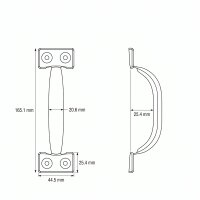 SCHARTEC Garden Gate Hardware Kit galvanised – gate latch, T-hinges & handle in classic design
