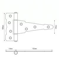 SCHARTEC Garden Gate Hardware Kit galvanised – gate latch, T-hinges & handle in classic design