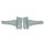SCHARTEC Garden Gate Hardware Kit galvanised – gate latch, T-hinges & handle in classic design