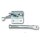 SCHARTEC Garden Gate Hardware Kit galvanised – gate latch, T-hinges & handle in classic design