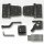 SCHARTEC Premium Garden Gate Hardware Kit black – 3 mm hinges & gate latch