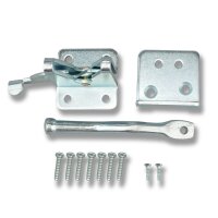 SCHARTEC Premium Garden Gate Hardware Kit galvanised – 3 mm hinges & gate latch