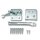 SCHARTEC Premium Garden Gate Hardware Kit galvanised – 3 mm hinges & gate latch