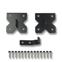 SCHARTEC Gate Drop Bolt Lock 610 mm black powder-coated steel incl. guide angle