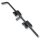 SCHARTEC Gate Drop Bolt Lock 610 mm black powder-coated steel incl. guide angle