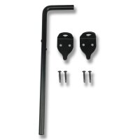 SCHARTEC Gate Drop Bolt Lock 305 mm black powder-coated steel incl. guide angle