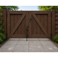SCHARTEC Gate Drop Bolt Lock 305 mm black powder-coated steel incl. guide angle
