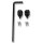SCHARTEC Gate Drop Bolt Lock 305 mm black powder-coated steel incl. guide angle