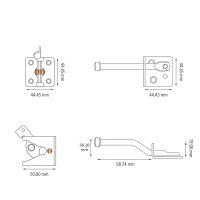 SCHARTEC Premium Garden Gate Latch black for fence and garden gates incl. fixing materials