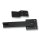 Fold-over gate bolt lock, steel, black, 360° rotatable, for barn, garden & sliding gates, incl. screws
