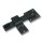 Fold-over gate bolt lock, steel, black, 360° rotatable, for barn, garden & sliding gates, incl. screws