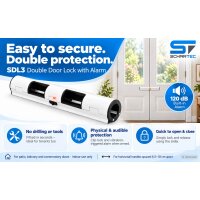 Schartec Double Door Lock SDL3 with Alarm – Patio Door Security Lock for French Doors and Conservatories