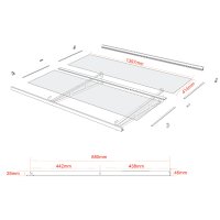 Schartec Aluminium Canopy P1400 | 1400 x 900 mm