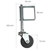 2 x Schartec Spring-Loaded Gate Wheel up to 100 kg
